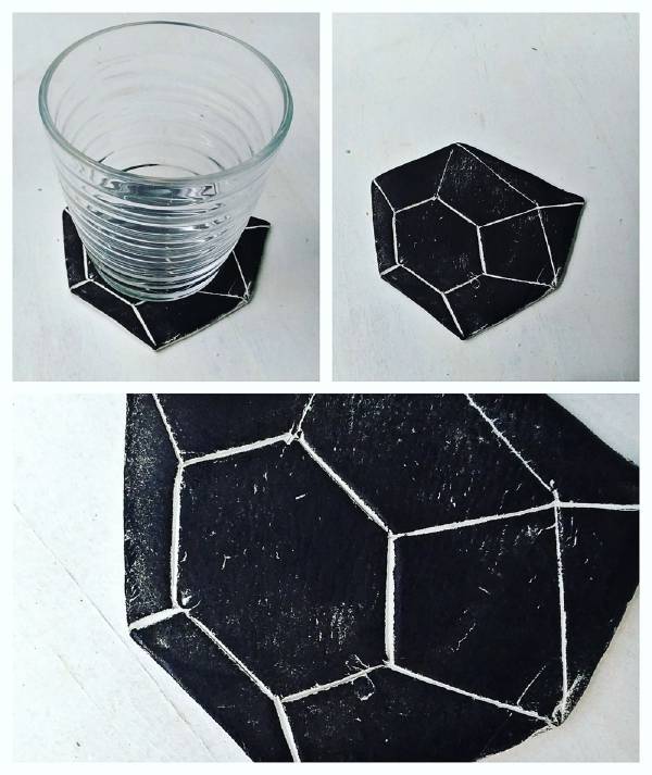  sottobicchiere geometrico diamante