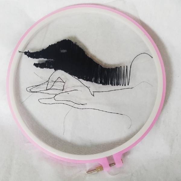  ombra cinese ricamata a mano