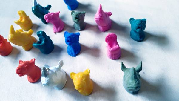  tassidermia vari colla a caldo colorata colata in stampo a