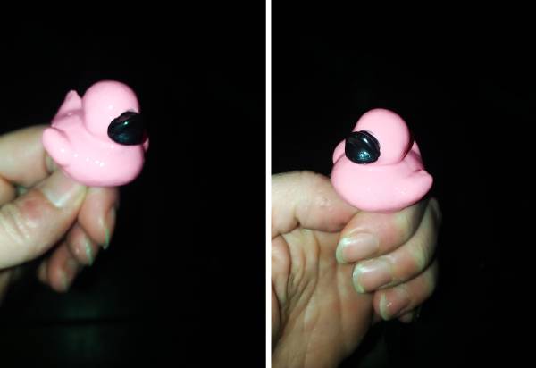  paperella rubber duck rosa finta ceramica