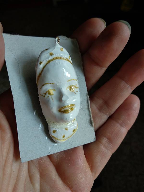  calco barbie finta ceramica bianca oro