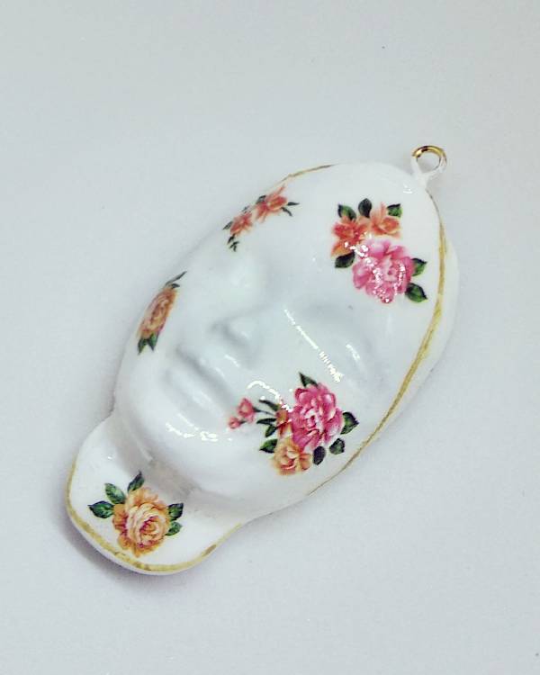  calco barbie finta ceramica fiori oro