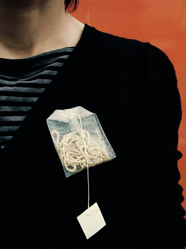  spilla bustina tea tulle lurex